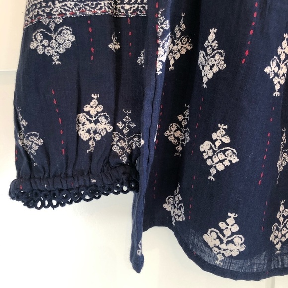 LUCKY BRAND Peasant Blouse SZ XS - Picture 4 of 4